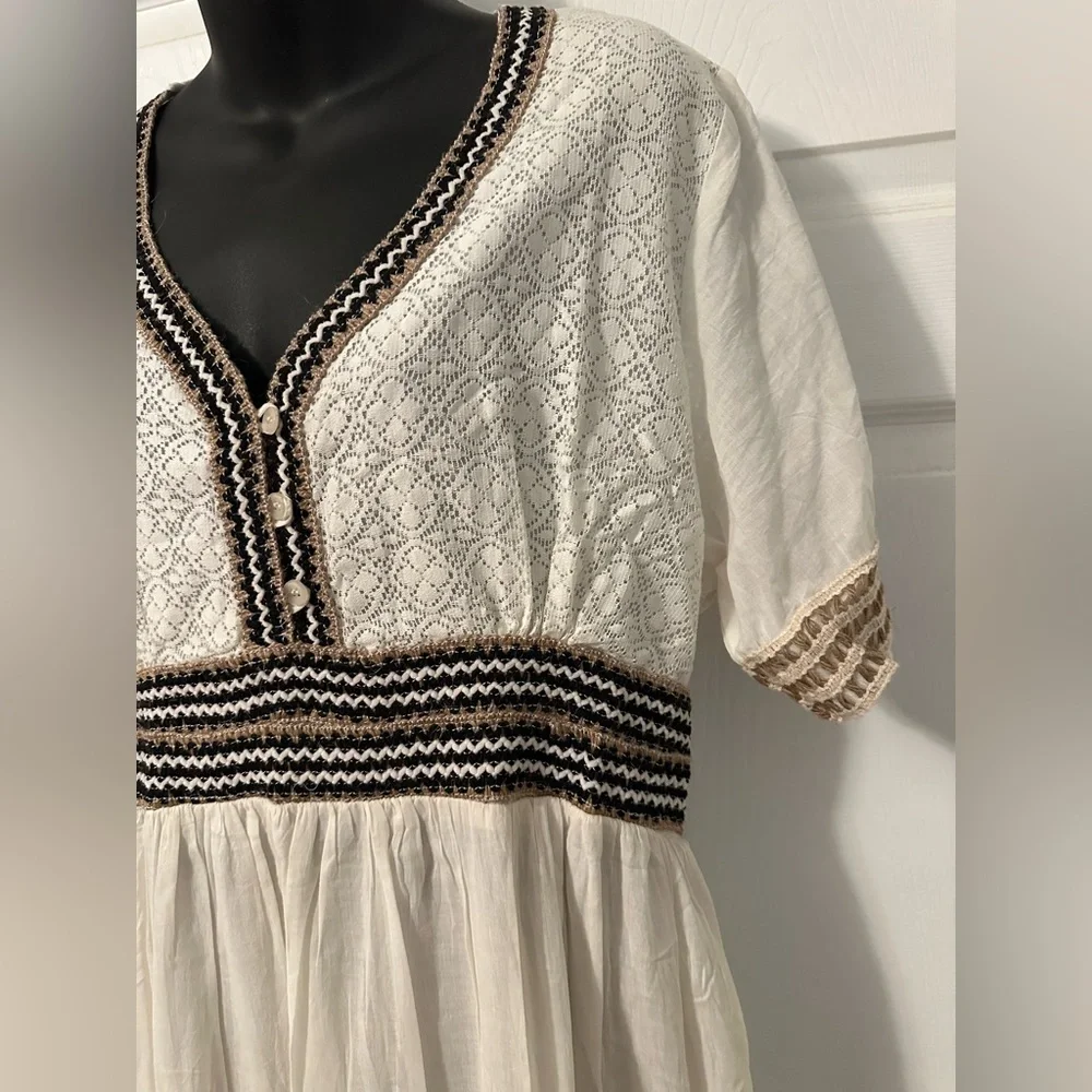 Dress Boho Embroidered | NWT, 1X/2X - Picture 2 of 8